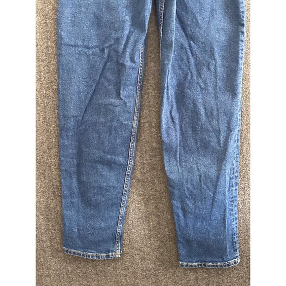 H&M Divided Jeans Washed Dark Blue Denim High Waist XS Straight Leg Women - Picture 12 of 13
